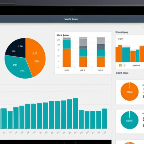 A clean and modern dashboard visualizing sales data for a Dutch company, featuring interactive charts and graphs with a focus on mobile responsiveness. Use a color palette that is easy on the eyes and professionally appropriate.